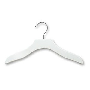 12" White "Wavey" Childrens Top Hanger