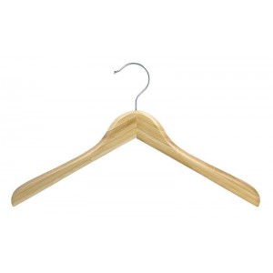 Contoured Bamboo Coat Hanger