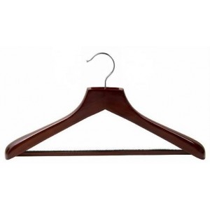 Walnut & Chrome Deluxe Suit Hanger