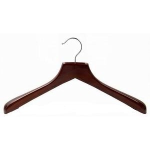 Walnut & Chrome Deluxe Coat Hanger